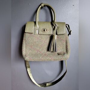 House of Tweed Shoulder Crossbody Bag Missing One Strap Academia Preppy